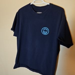 Spitfire Wheels T shirt Men’s Medium Skateboard Blue Cotton fire skate